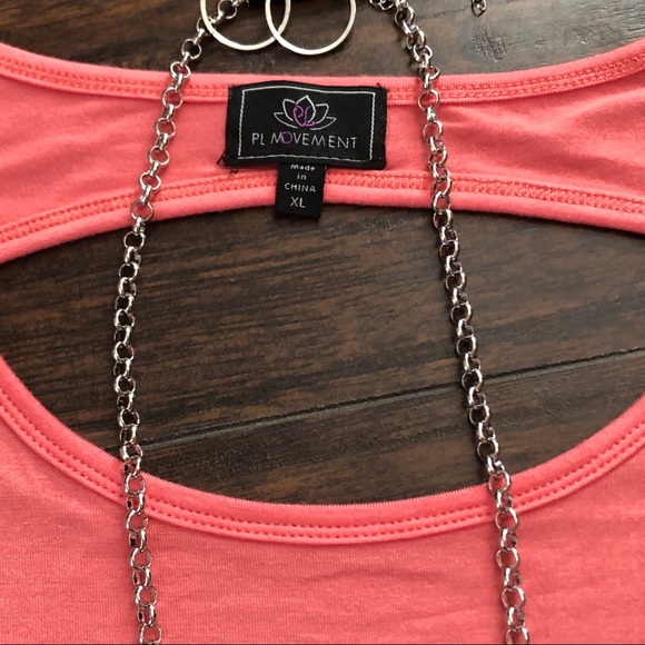 🆕🛍 Pink Lotus Open Back Top in Coral size XL - Picture 3 of 4